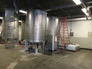 The area to the right is now filled with three additional fermenters